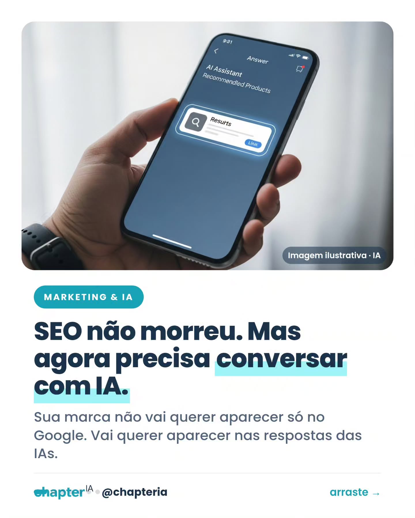Post do Instagram da ChapterIA
