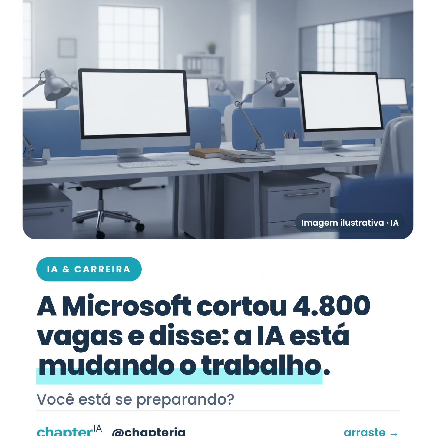 Post do Instagram da ChapterIA